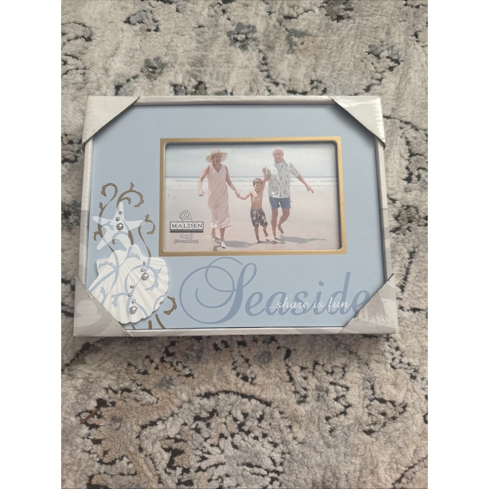 Malden 4x6 Photo Frame, Seaside, Shell‎ Starfish Pearls Cottage
